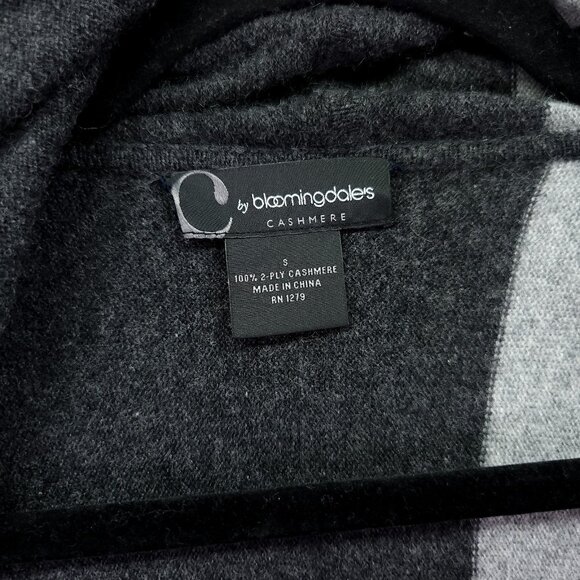 Bloomingdale's Cashmere Cardigan Size Small Open Front Sweater Colorblock - Picture 9 of 12